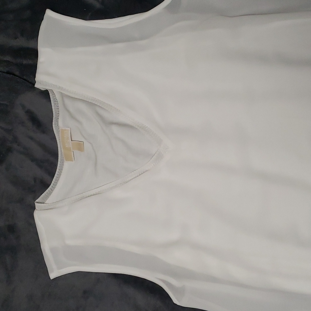 Michael Kors.  White sleeveless Large shirt
